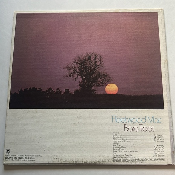 Fleetwood Mac - bare trees. Vintage vinyl record condition is G - Picture 2 of 6